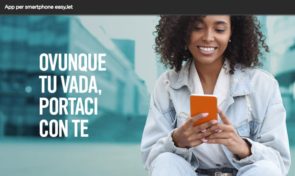 Biglietti aereo, App EasyJet 