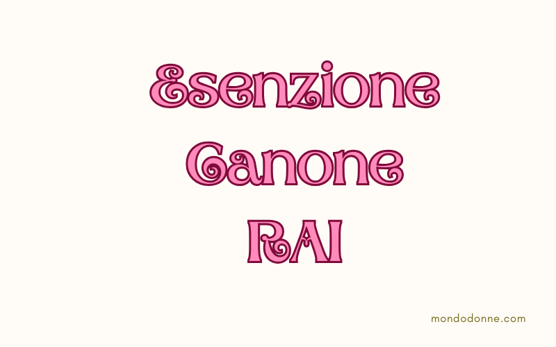 esenzione canone rai